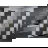 Mexen Pretoria cabine de douche pivotante 90 x 90 cm, graphite, chrome + receveur Flat, noir - 852-090-090-01-40-4070