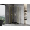 Mexen Mist Duo zgibna pršna kabina 95 x 95 cm, prozorna, zlata - 8A4-095-095-50-00