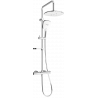 Mexen KX17 opbouw doucheset met regendouche en thermostatische kraan, chroom/wit - 771501791-02