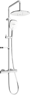 Mexen KX17 virsmas uzstādīšanas dušas komplekts ar lietus dušu un termostatisko jaucējkrānu, hroms/balts - 771501791-02