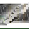 Mexen Mist Διπλή καμπίνα ντους ανοιγόμενη 80 x 80 cm, διαφανής, χρυσή