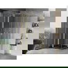 Mexen Mist Duo douchecabine scharnierend 85 x 85 cm, transparant, geborsteld goud - 8A4-085-085-55-00