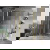 Mexen Mist Duo draaideur douchecabine 90 x 85 cm, transparant, geborsteld goud - 8A4-090-085-55-00