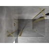 Mexen Mist Duo Duschkabine schwenkbar 95 x 85 cm, transparent, gebürstetes Gold - 8A4-095-085-55-00