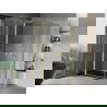 Mexen Mist Duo draaideur douchecabine 100 x 85 cm, transparant, geborsteld goud - 8A4-100-085-55-00