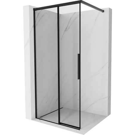 Mexen Rox Walk-in shower wall left 90 x 200 cm, black frame 8 mm, black - 8C2-090-003-70-70-L