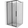 Mexen Rox ścianka prysznicowa Walk-in lewa 100 x 200 cm, czarna ramka 8 mm, czarna - 8C2-100-003-70-70-L