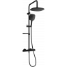 Mexen KX17 Aufputz-Duschset mit Regenbrause und Thermostatbatterie, schwarz - 771501791-70