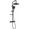 Mexen KX17 utanpåliggande duschset med regndusch och termostatblandare, svart - 771501791-70
