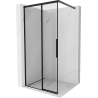 Mexen Rox ścianka prysznicowa Walk-in lewa 115 x 200 cm, czarna ramka 8 mm, czarna - 8C2-115-003-70-70-L