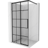 Mexen Rox panel de ducha Walk-in izquierdo 100 x 200 cm, cuadrícula negra 8 mm, negro - 8C2-100-003-70-77-L