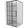 Mexen Rox ścianka prysznicowa Walk-in lewa 115 x 200 cm, czarna kratka 8 mm, czarna - 8C2-115-003-70-77-L