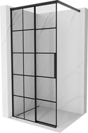 Mexen Rox Tuš pregrada Walk-in lijeva 120 x 200 cm, crna rešetka 8 mm, crna - 8C2-120-003-70-77-L