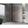 Mexen Mist Duo Duschkabine, schwenkbar, 80 x 80 cm, transparent, gebürstetes Kupfer - 8A4-080-080-65-00