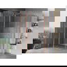 Mexen Mist Duo Duschkabine, schwenkbar, 115 x 80 cm, transparent, gebürstetes Kupfer - 8A4-115-080-65-00