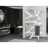 Mexen Kioto+ dušisein riiuliga Walk-in 90 x 200 cm, valge laineline, roosa kuld - 800-090-121-60-97