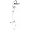 Mexen KX33 opbouw doucheset met regendouche en thermostatische mengkraan, chroom - 771503391-00