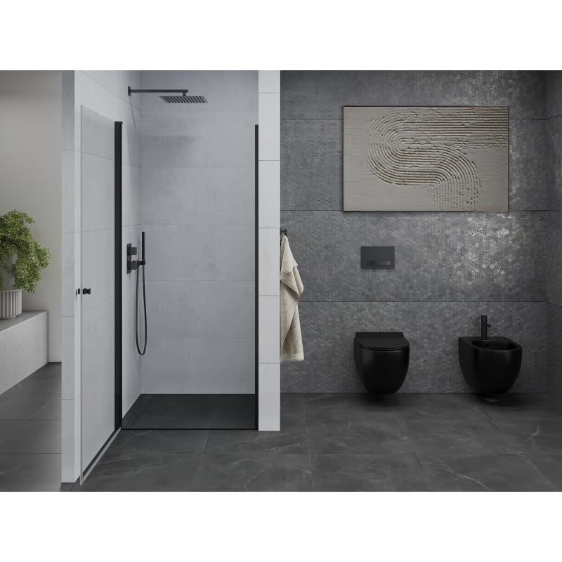 Mexen Pretoria swing shower door 100 cm, transparent, black - 852-100-000-70-00