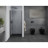 Mexen Pretoria draaideur douchedeur 100 cm, transparant, zwart - 852-100-000-70-00