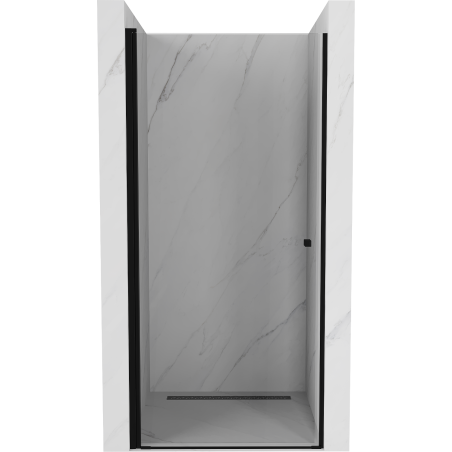 Mexen Pretoria douchedeur scharnierend 100 cm, transparant, zwart - 852-100-000-70-00