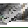 Mexen Mist Duo draaideur douchecabine 90 x 80 cm, transparant, zwart - 8A4-090-080-70-00