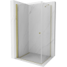 Mexen Pretoria Duschkabine schwenkbar 100 x 70 cm, transparent, gold - 852-100-070-50-00