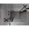 Mexen Mist Duo Duschkabine schwenkbar 95 x 85 cm, transparent, schwarz - 8A4-095-085-70-00