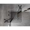 Mexen Mist Duo klizni tuš kabina 95 x 95 cm, prozirna, crna - 8A4-095-095-70-00