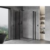 Mexen Mist Duo kabina za tuš s dvostrukim vratima 120 x 105 cm, prozirna, crna - 8A4-120-105-70-00