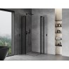 Mexen Mist Duo tuš kabina s preklopnim vratima 115 x 115 cm, prozirna, crna - 8A4-115-115-70-00