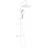 Mexen KX33 Aufputz-Duschsystem mit Regenduschkopf und Thermostatarmatur, Weiß/Chrom - 771503391-21