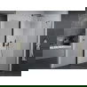Mexen Pretoria Duschkabine schwenkbar 100 x 70 cm, transparent, schwarz - 852-100-070-70-00