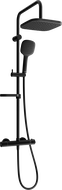 Mexen KX33 ensemble de douche monté en surface avec pomme de douche et robinet thermostatique, noir - 771503391-70