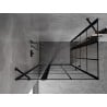 Mexen Mist Duo cabine de douche pivotante 85 x 75 cm, grille noire, noire - 8A4-085L-075P-70-77