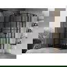 Mexen Mist Duo Duschkabine schwenkbar 85 x 80 cm, schwarzes Gitter, schwarz - 8A4-085L-080P-70-77