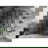 Mexen Mist Duo Duschkabine schwenkbar 90 x 80 cm, schwarzes Gitter, schwarz - 8A4-090L-080P-70-77