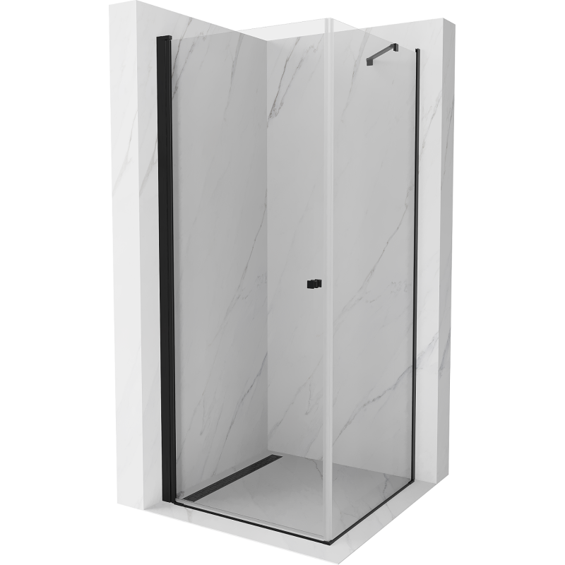 Mexen Pretoria cabine de douche pivotante 100 x 100 cm, transparent, noir - 852-100-100-70-00