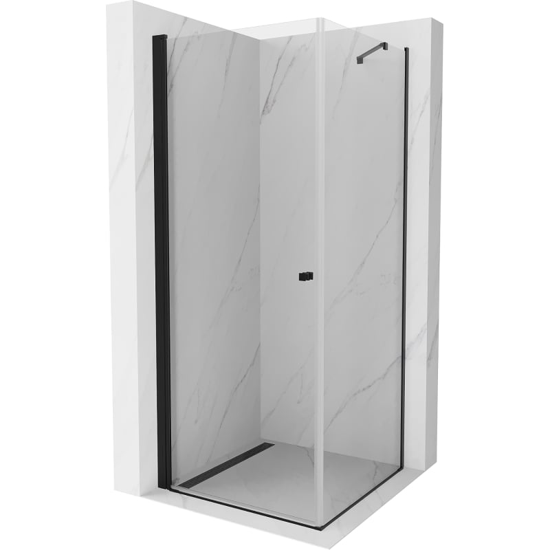 Mexen Pretoria schuifbare douchecabine 100 x 100 cm, transparant, zwart - 852-100-100-70-00