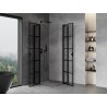 Mexen Mist Duo tuš-kabina s preklopnim vratima 110 x 110 cm, crna rešetka, crna - 8A4-110L-110P-70-77