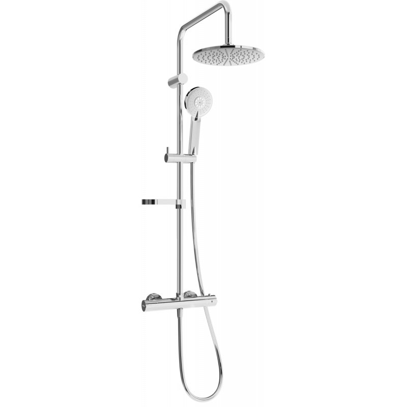 Mexen KX40 virsmas dušas komplekts ar lietus dušu un termostatisko jaucējkrānu, hroms - 771504091-00