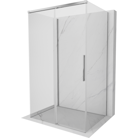 Mexen Rox-3S cabine de douche 3 parois coulissantes 130 x 85 cm, transparent, chrome - 8C2-130-085-01-00-3S