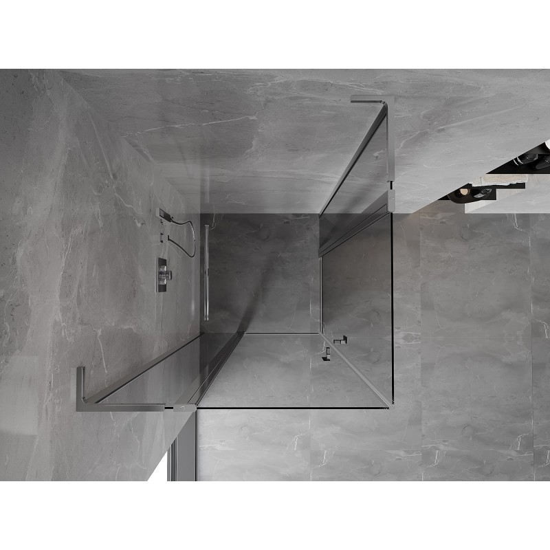 Mexen Mist L Duo kabina prysznicowa uchylna 100 x 100 cm, transparent, chrom - 8A4L-100-100-01-00