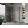 Mexen Mist L Duo shower enclosure 110 x 105 cm, transparent, gold - 8A4L-110-105-50-00