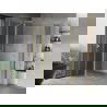 Mexen Mist L Duo cabine de douche battante 120 x 90 cm, transparent, or brossé - 8A4L-120-090-55-00