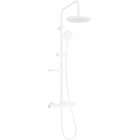 Mexen KX40 Bausätz Bausaz prysznicowy natynkowy mat nëmmenidur mat Reen duch a thermoshtatesche Batterie, wäiss