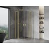 Mexen Mist L Duo Hinged Shower Cabin 115 x 115 cm, Transparent, Brushed Gold - 8A4L-115-115-55-00
