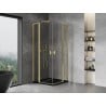 Mexen Mist L Duo Hinged Shower Cabin 115 x 115 cm, Transparent, Brushed Gold - 8A4L-115-115-55-00