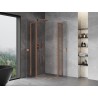 Mexen Mist L Duo tuš kabina s dvostrukim vratima 90 x 90 cm, prozirna, brušeni bakar - 8A4L-090-090-65-00