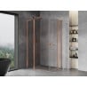Mexen Mist L Duo klizna vrata kabina za tuširanje 105 x 95 cm, prozirna, brušena mjed - 8A4L-105-095-65-00