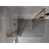 Mexen Mist L Duo cabine de douche pivotante 120 x 95 cm, transparent, cuivre brossé - 8A4L-120-095-65-00
